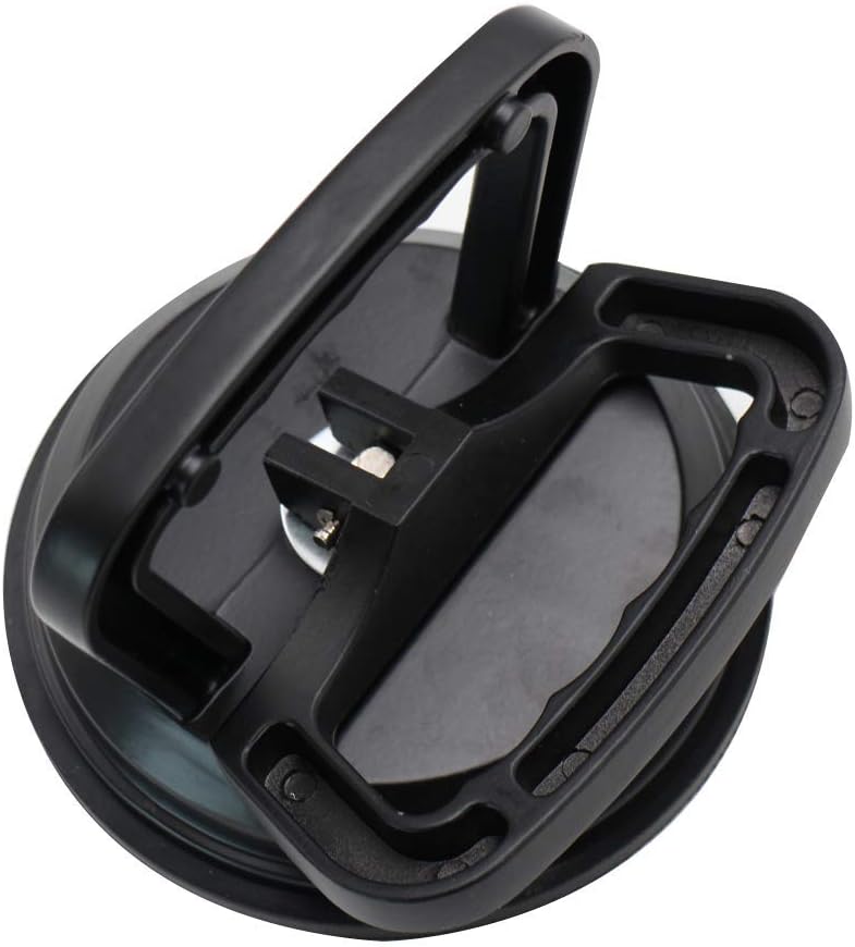 MAKERELE Powerful Aluminum Alloy Glass Suction Cup Small Handle Lifter 4.8",for Glass/Window/Tiles/Mirror/Granite Lifting,Double Handle Locking,Black - Image 2